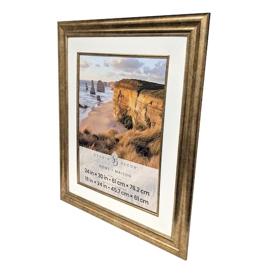 Home Champagne Gold Frame with Beveled Mat by Studio Décor